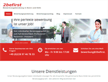 Tablet Screenshot of 2befirst.de